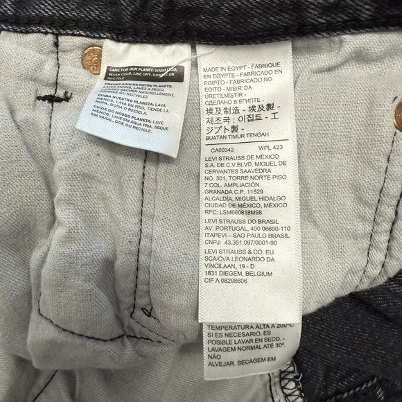 Levis 501 button fly jeans men's 32x30 black original fit straight y2k grunge‎ - Picture 11 of 13